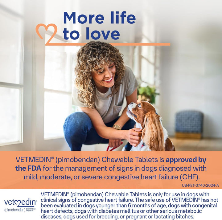 ® (Pimobendan) Chewable Tablets for Dogs, 1.25 Mg, Inodilator, 50Ct