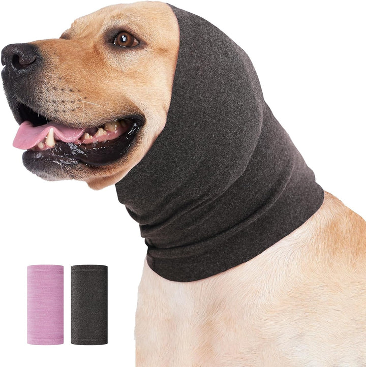 Dog Calming Hoodie Quiet Head Cover Sleeves-Ear Covers Hood for Noise Bath, the Grooming and Force Drying Head Protection for Anxiety Relief and Calming Dog Neck and Ear Warmer, Fireworks 1Pack