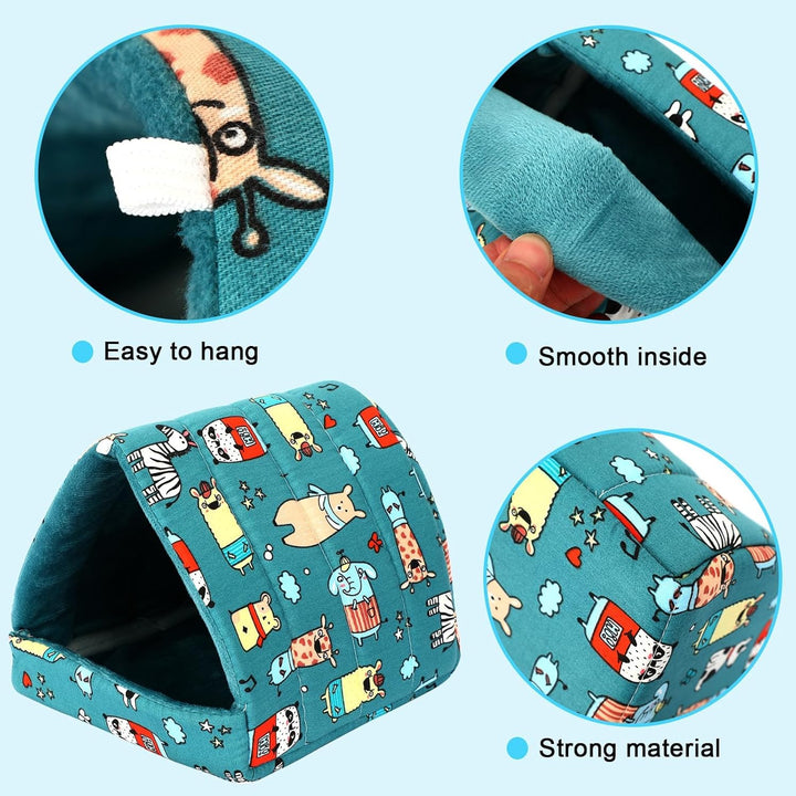 2 Pack Guinea Pig Hideout,Guinea Pig Bed Washable Small Animal House Cage Accessories for Mouse Chinchillas Hamsters Hedgehogs Ferrets Bearded Dragons and Rats