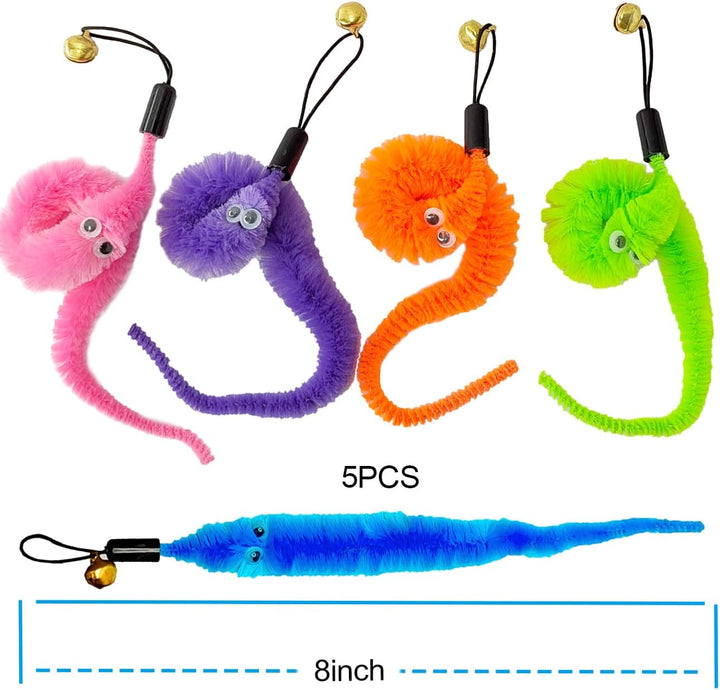 Cat Toys Interactive for Indoor Cats,2Pcs Retractable Cat Wand,9Pcs Teaser Toys&1Pcs Hanging Door Lure Kitten Toy,Interactive Feather Toy for Teaser Play and Chase Exercise with Kitten