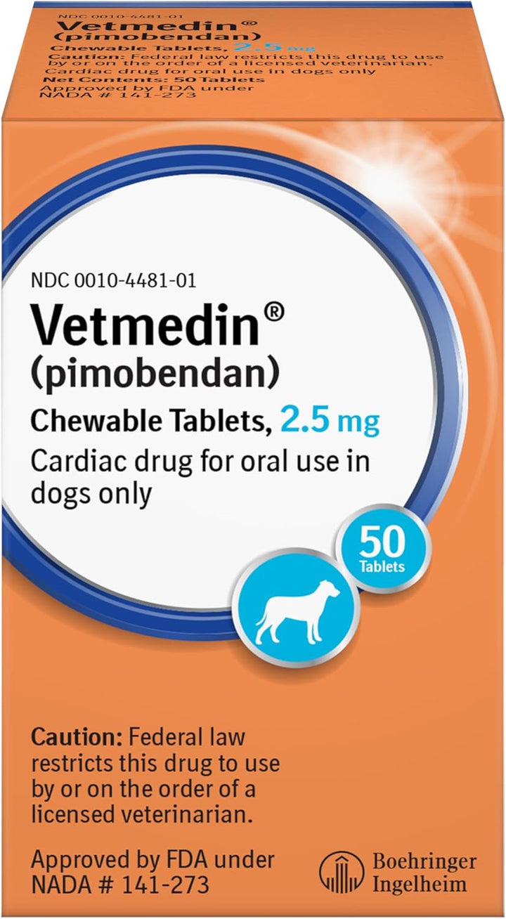 ® (Pimobendan) Chewable Tablets for Dogs, 1.25 Mg, Inodilator, 50Ct