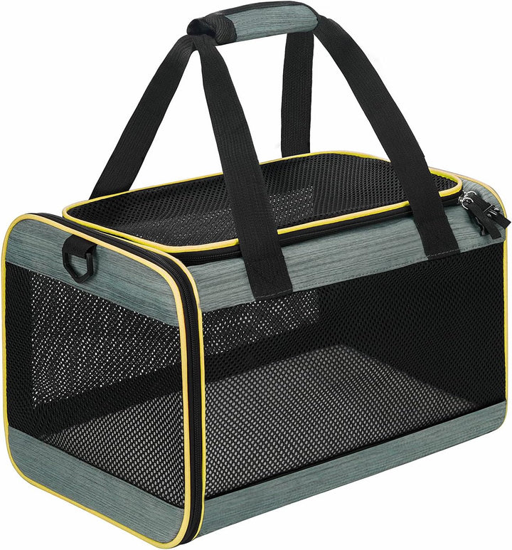 Cat Carrier Airline Approved Pet Carrier,Dog Carrier Soft-Sided Pet Travel Carrier Maximum Pet Weight 17 Pounds 17.5“X10 X10