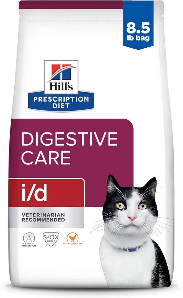 I/D Digestive Care Chicken Flavor Dry Cat Food, Veterinary Diet, 8.5 Lb. Bag