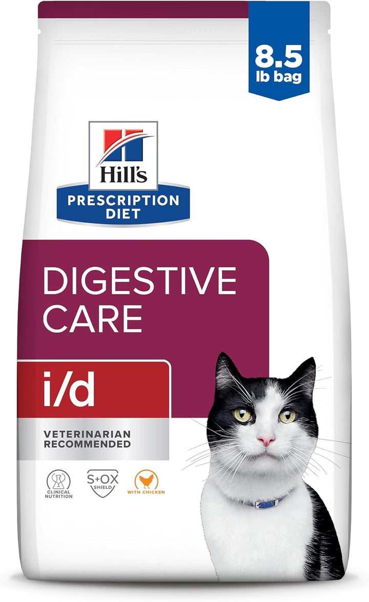 I/D Digestive Care Chicken Flavor Dry Cat Food, Veterinary Diet, 8.5 Lb. Bag