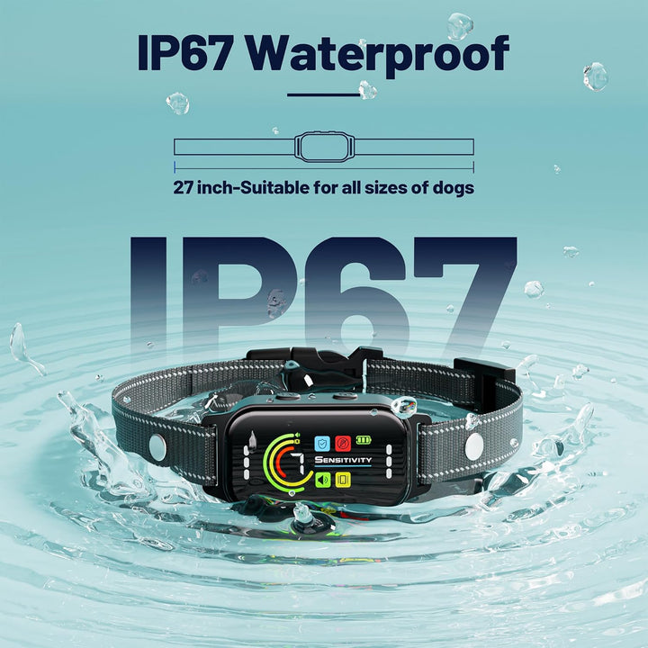 2 Pack Dog Bark Collar, anti Barking Training Collar with 7-Level Sensitivity + 5 Safety Modes, Humane Training System for Large, Medium, Small Dogs