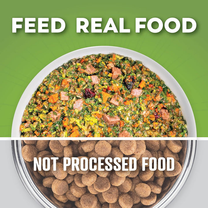 Beef & Garden Veggies Dog Food, Human Grade Grain-Free Dehydrated Food for Dogs with Freeze-Dried Beef (5 Pounds)