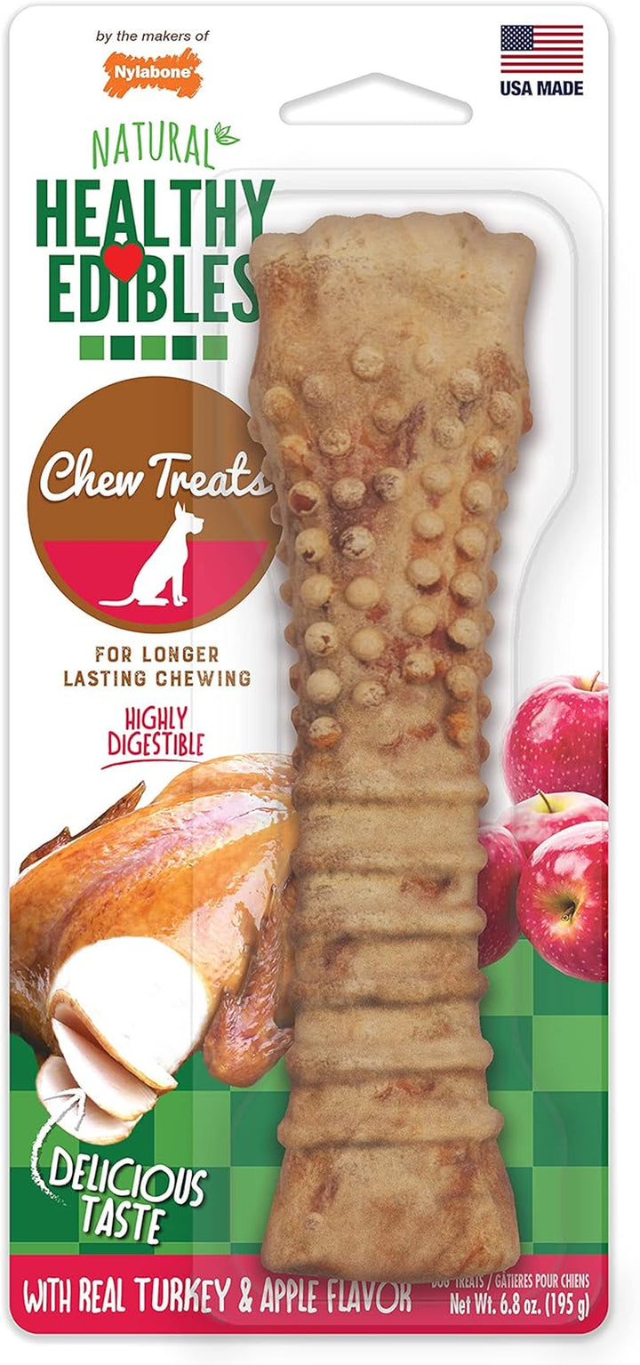 Healthy Edibles Natural Dog Chews Long Lasting Bacon Flavor Treats for Dogs, X-Large/Souper (2 Count)