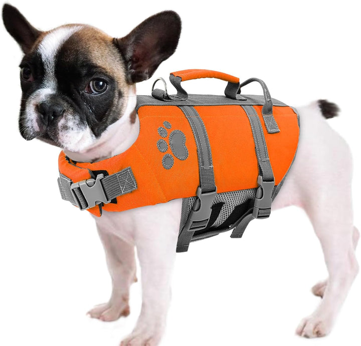 XS Dog Life Jacket, Puppy Life Jackets for Small Dogs, Small Doggie Life Vest for Swimming, Lightweight Extra Small Dog Swim Vest with Handle, Puppy Life Vest for Boating, Cat Lifevest