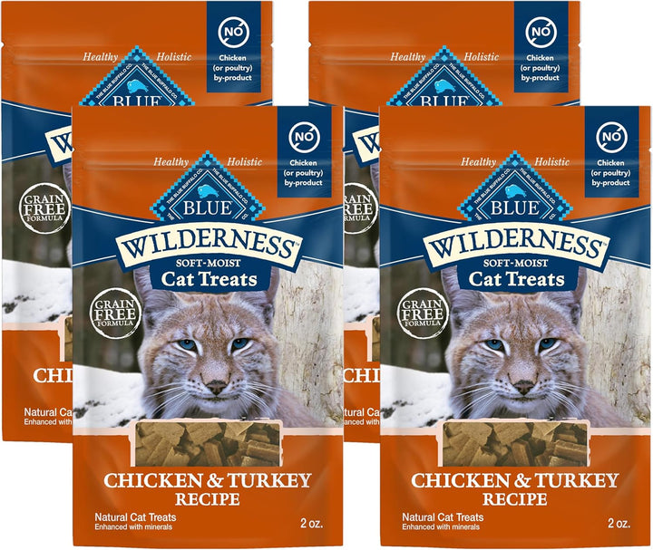 Wilderness Crunchy Cat Treats, Grain-Free Treats for Cats Made with Natural Ingredients, Great for Training, Tasty Chicken Flavor, 12-Oz. Tub
