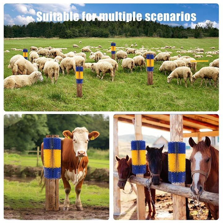 2PCS Livestock Scratching Brush, Cow, Horse, Goat, Livestock Brushes for Scratching, Horse Brush, Cow Brush, Goat Scratching Post, Animal Back Scratching