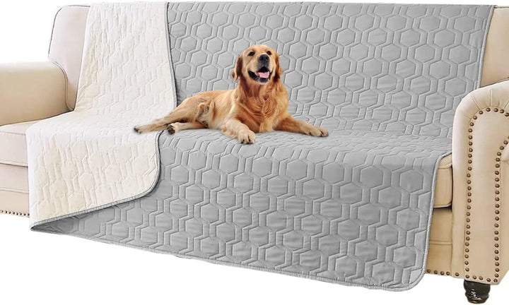 Waterproof and Anti-Slip Dog Bed Cover and Pet Blanket Sofa Pet Bed Mat ，Car Incontinence Mattress Protectors Furniture Couch Cover for Most Cats Dogs, Pets（52X82-Ivory）