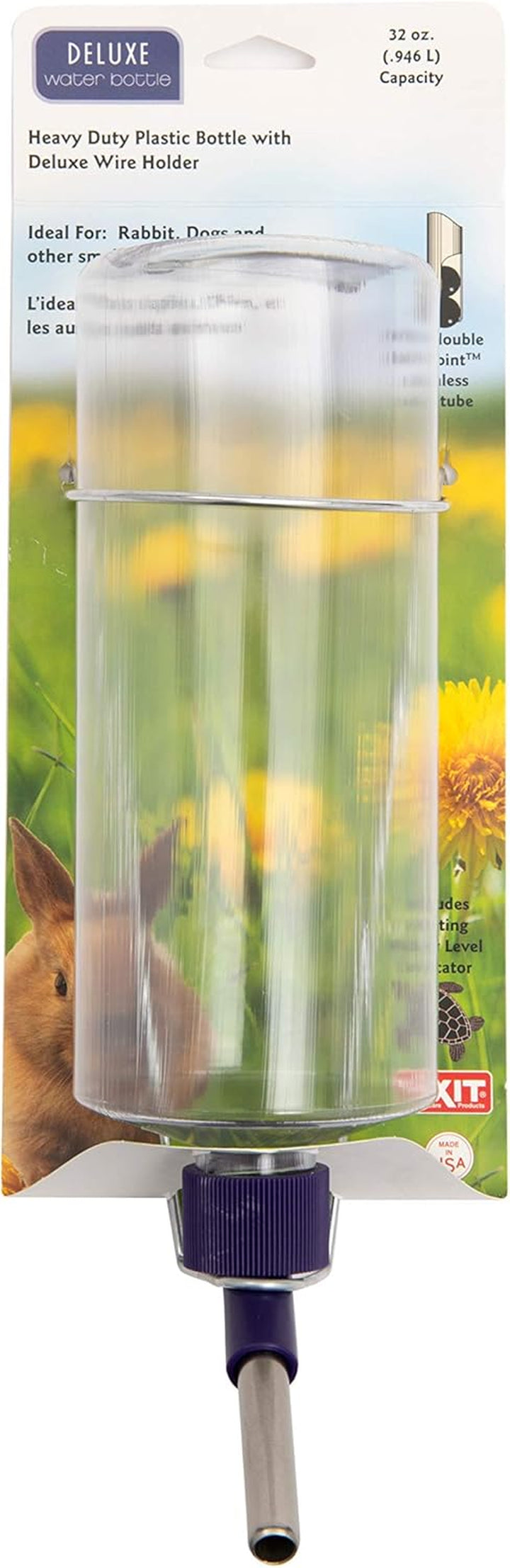 32Oz Weather Resistant Water Bottles with Heavy Duty Mount for Rabbits and Ferrets (Rabbits)