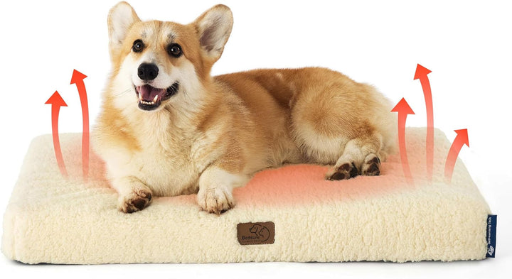 Dog Beds Large Sized Dog - Comfy Flat Pet Beds with Removable Washable Cover, Orthopedic Egg Crate Foam Puppy Mat, Suitable for Pet up to 65 Lbs