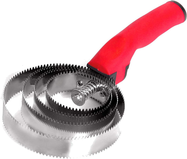 Reversible Stainless Steel Curry Comb with Soft Touch Grip (Blue)