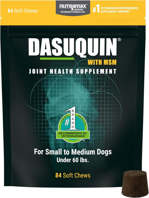 Dasuquin with MSM Soft Chews Small/Medium Dog 84 Count, Brown