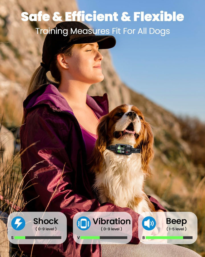 GPS Wireless Dog Fence, Electric Fence Collar for Dogs, Circular Containment System, Radius Range 49-6561 Ft, Adjustable Training Measures, Rechargeable, Waterproof | for Outdoor Use Only