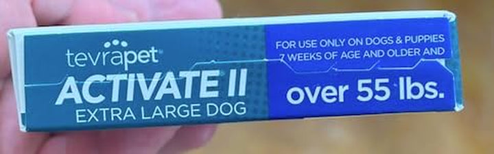 Activate II Flea and Tick Prevention for Dogs | 4 Count | Extra Large Dogs 55+ Lbs | Topical Drops | 4 Months Flea Treatment