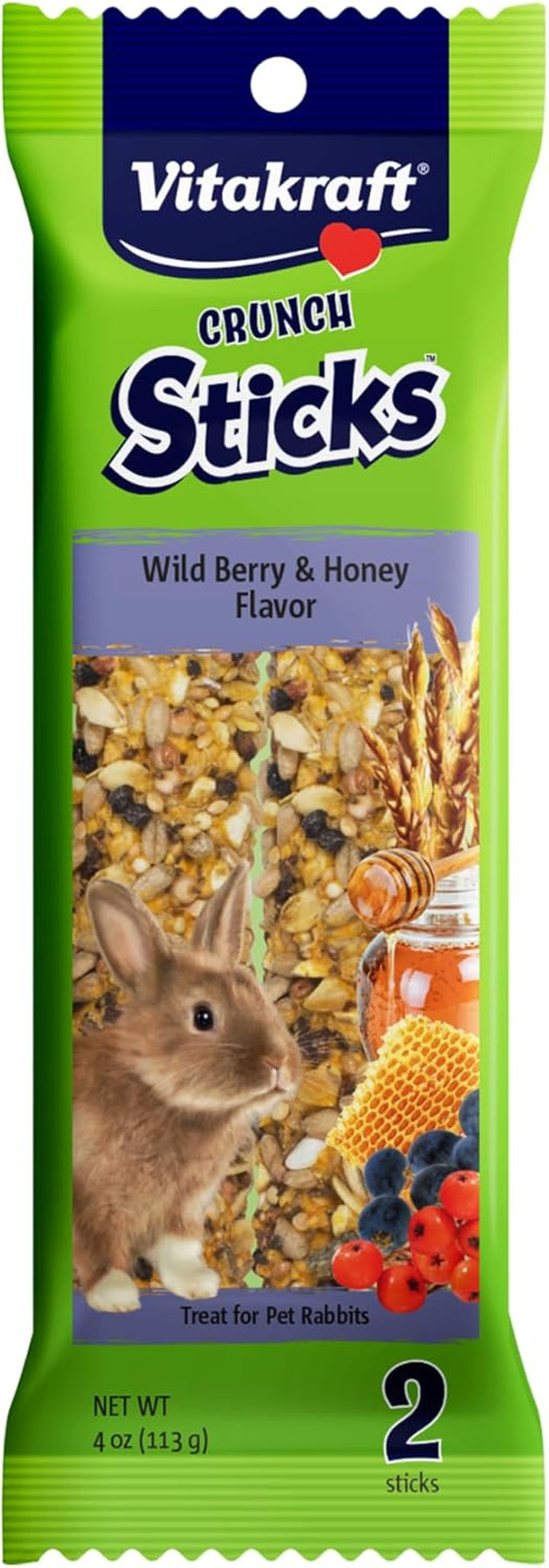 Crunch Sticks Rabbit Treat - Carrot and Honey - Rabbit Chew Sticks (Wild Berry & Honey)