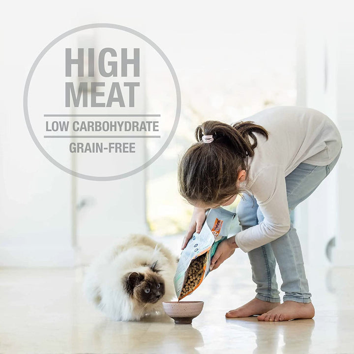 High Protein Dry Cat Food, Freeze-Dried Diet with 98% Meat, Organs & Seafood, No Peas, Grains, or Artificial Additives, Made in New Zealand, Chicken & Lamb, 11Oz