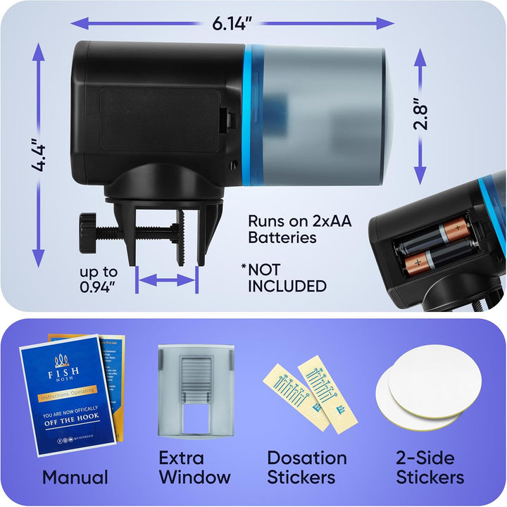 Automatic Fish Feeder for Aquarium - New Generation 2025, Auto Food Dispenser with Timer for Small Tank, Big Aquariums & Pond, Model-Ml