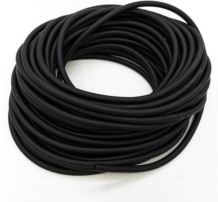 Aquarium 50 Feet Standard 3/16" Black Flexible Airline Tubing with Black Plastic Connectors for Fish Tank,Terrariums, and Hydroponics
