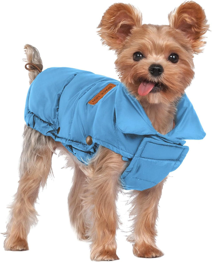 Dog Puffer Jacket, down Winter Coat, Durable Outdoor Coat for Cold and Windy Conditions, Waterproof, Lightweight Jacket, Adjustable Fit for Small, Medium, Large Dogs(Pink,12/M)