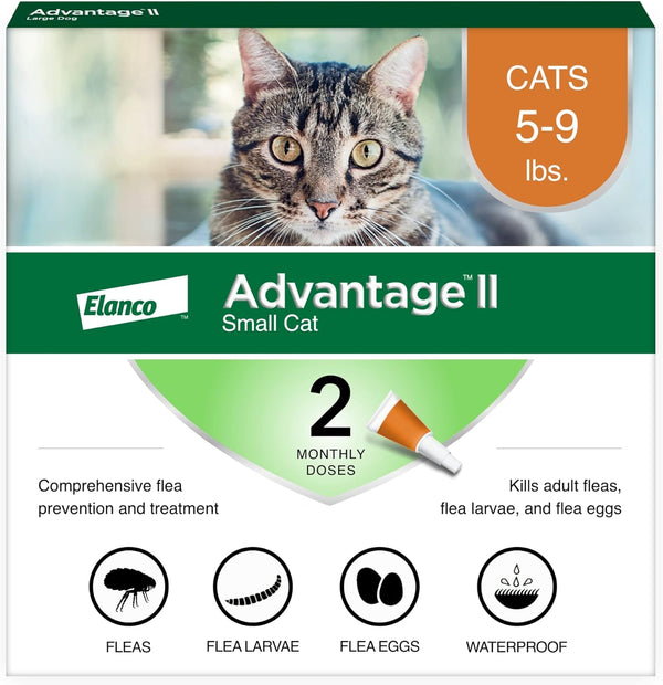 II Small Cat Vet-Recommended Flea Treatment & Prevention | Cats 5-9 Lbs. | 2-Month Supply