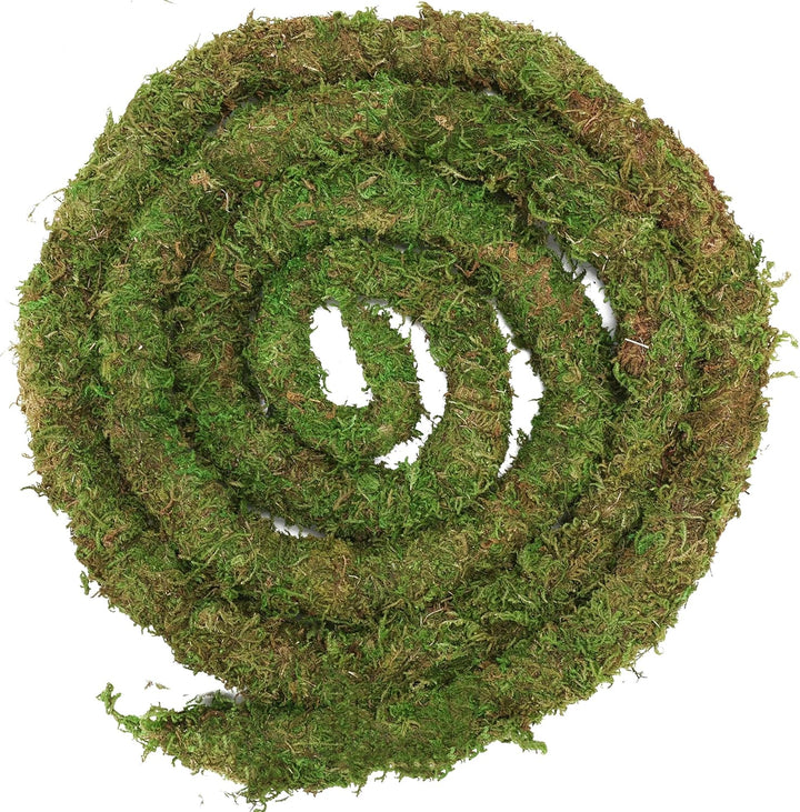 Moss Vine for Reptiles, Bendable Climbing Vines Reptile Tank Accessories, Natural Moss Rope for Leopard Gecko, Lizard, Snake, Chameleon, Frog Terrarium Decor (Jungle Green, 6.5 FT)
