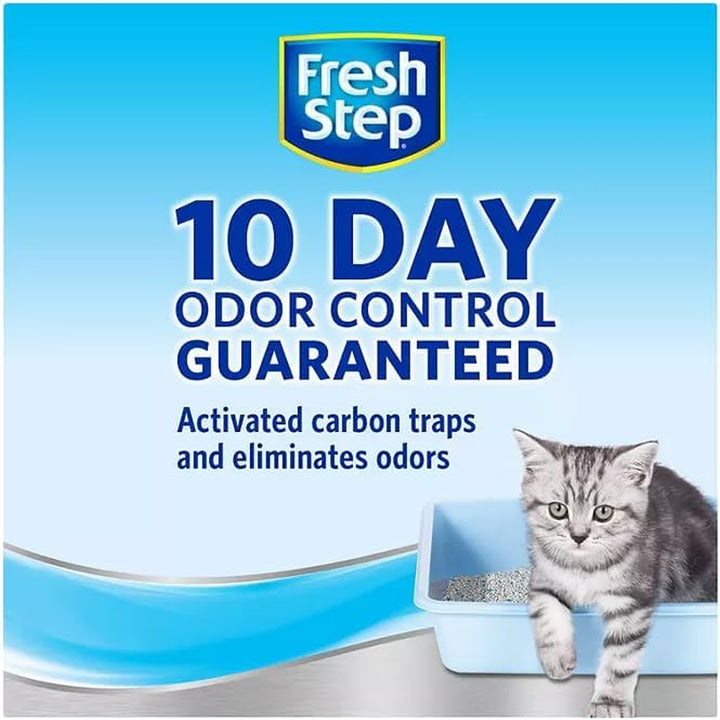 Freshstep Extra Strength Multi-Cat Scented Clumping Litter W/Febreze Scent Cat Litter, 4 Pack 42 Lbs, GRAY