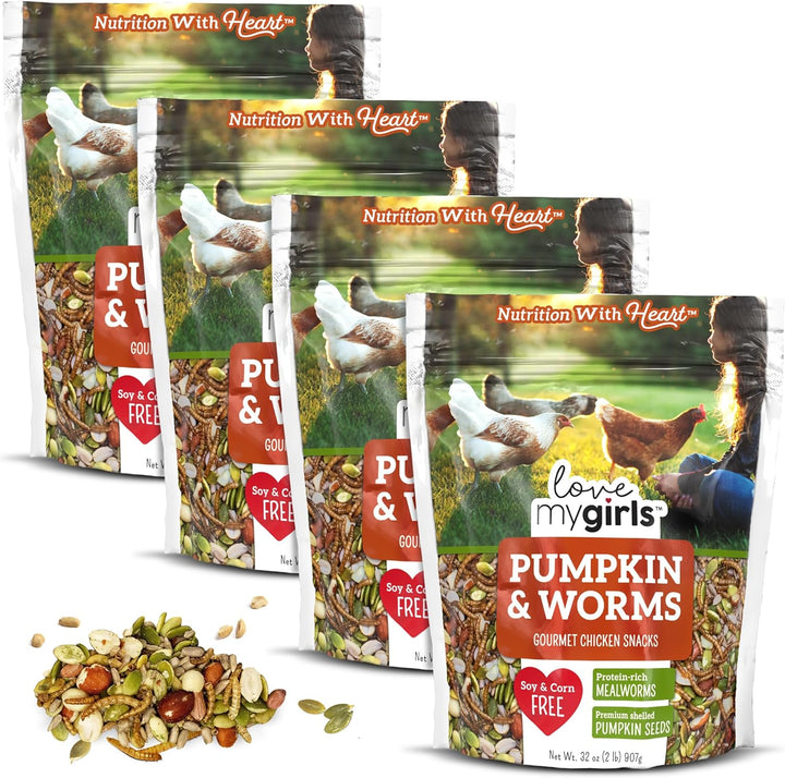 : Chicken Snacks - Veggies & Worms - 5Lb Bag - Global Harvest, Gourmet Multi-Grain Treats, Corn-Free, Nutritious & Protein Rich Mealworms