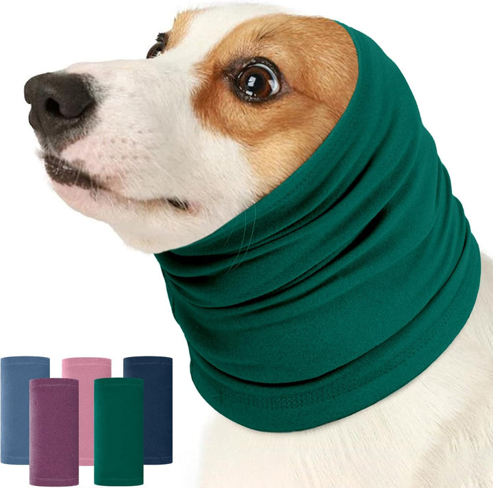Dog Calming Hoodie Quiet Head Cover Sleeves-Ear Covers Hood for Noise Bath, the Grooming and Force Drying Head Protection for Anxiety Relief and Calming Dog Neck and Ear Warmer, Fireworks 1Pack