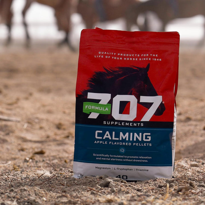 Calming Equine Supplement 5LB Bag – Anxiety Relief and Enhanced Focus for Horses – L-Tryptophan, Thiamine & Magnesium