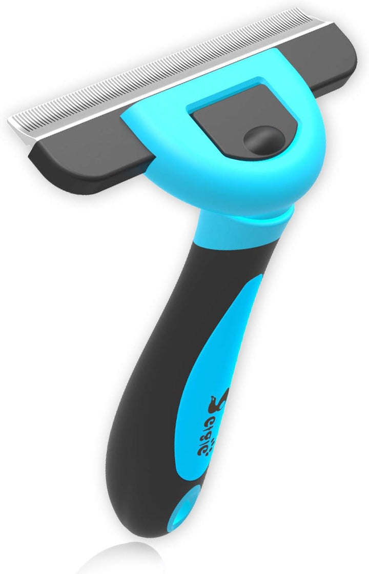 Cat Brush & Cat Comb for Shedding, 2.5Inch Blue - Hair Brush for Long Hair and Short Hair, Pet Grooming Tool for Small to Medium Dogs and Cats, Detangle, Eco Friendly, Weekly Grooming