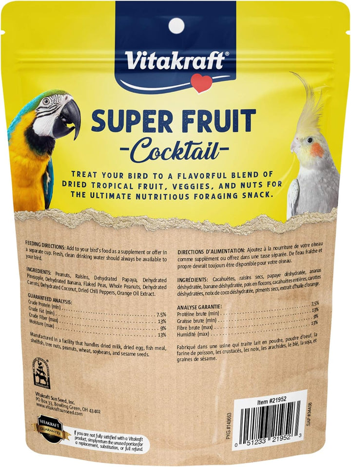 Fresh Super Fruit Cocktail - Tropical Parrot Fruit Blend - Parrot and Parakeet Treats