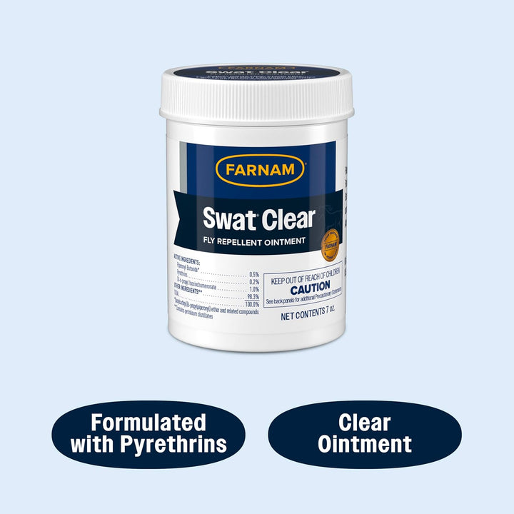 Swat Fly Repellent Ointment for Wounds, Sores, Scratches and Abrasions, 7 Oz