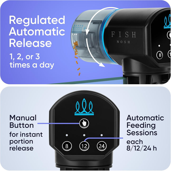 Automatic Fish Feeder for Aquarium - New Generation 2025, Auto Food Dispenser with Timer for Small Tank, Big Aquariums & Pond, Model-Ml