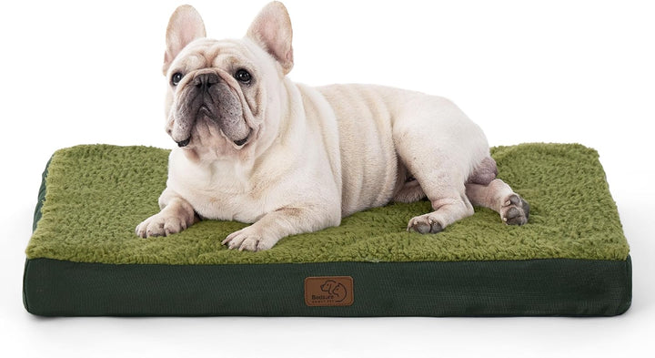 Dog Beds Large Sized Dog - Comfy Flat Pet Beds with Removable Washable Cover, Orthopedic Egg Crate Foam Puppy Mat, Suitable for Pet up to 65 Lbs