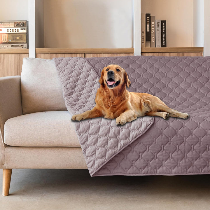 3X Stronger Waterproof Pet Blanket, Scratch Proof Furniture Protector for Dogs Cats, Reversible Cover 30X70 Inch, Dark Grey/Light Grey
