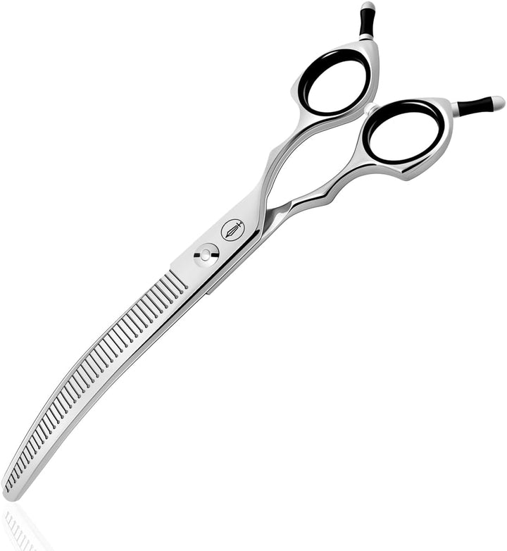 Dog Grooming Scissors, Curved Scissors for Dog Grooming, 6.5 Inch, 30 Degree of Curved Blade,Light Weight, Pet Shears for Trimming Face and Paws.