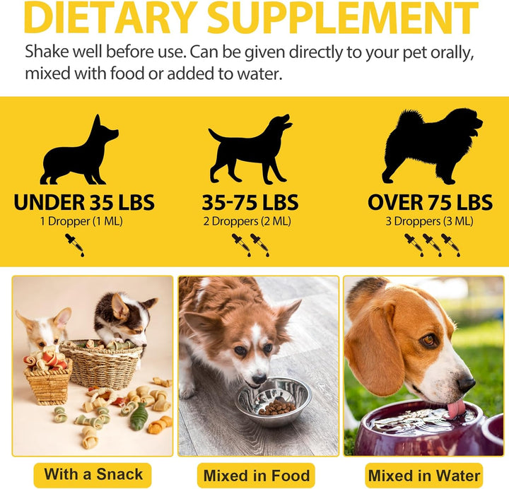 Yeast Infection Treatment for Dogs, Natural Yeast Infection Treatment Drops for Dog Itch Relief, Dog Allergy Relief, Dog Yeast Ear Infection Treatment, 2.02Fl.Oz