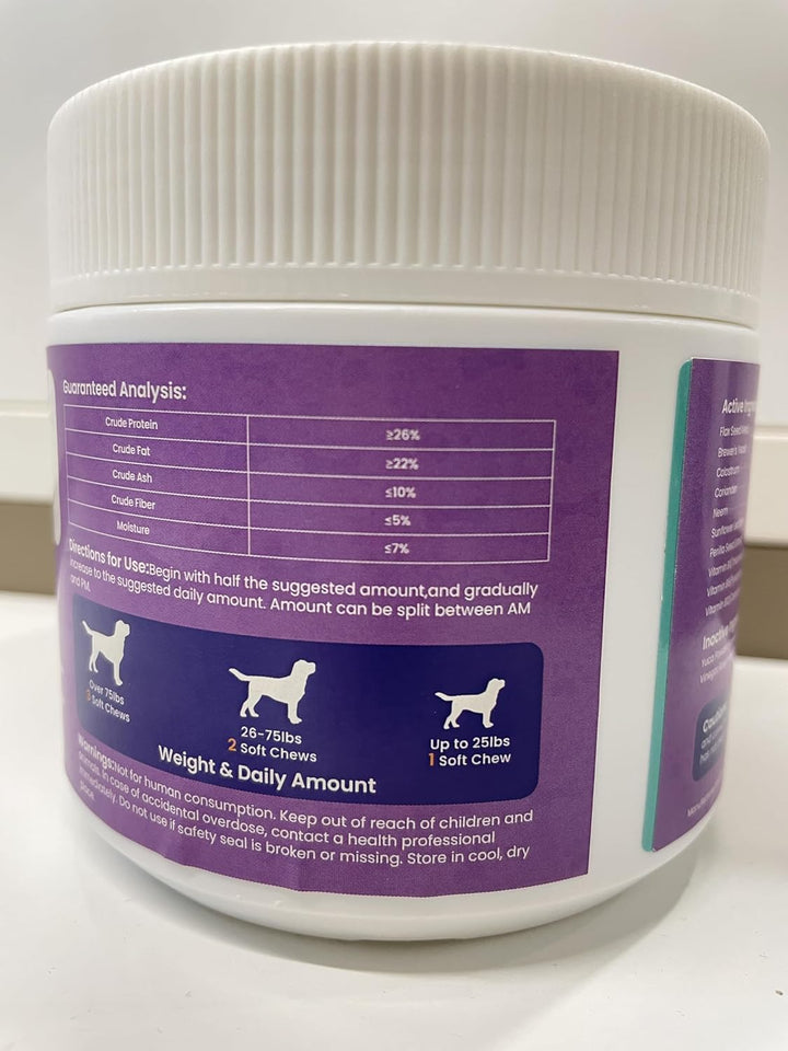 Flea and Tick Prevention for Dogs,Natural Oral Flea Tick Chewable for Dog,Relieve Itching, Scratching & Biting,Cats Flea Tick Chews Supplement with Neem,Colostrum-For Small Large Dog,100 Counts