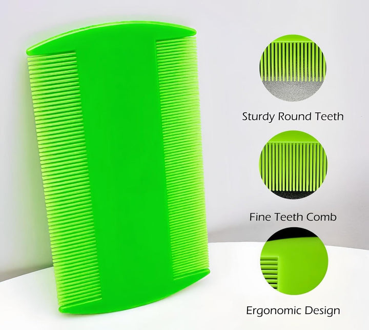 Flea Comb, 5 Pack Double Sided Fine Tooth Comb, Pet Grooming Combs Dandruff Removal Combs for Cats Dogs Puppy