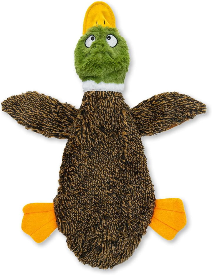 2-In-1 Stuffless Squeaky Dog Toys with Soft, Durable Fabric for Small, Medium, and Large Pets, No Stuffing for Indoor Play, Supports Active Biting and Play - 4 Figures, Small