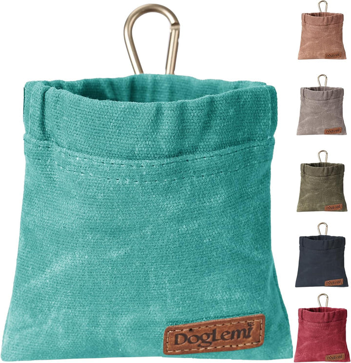 Dog Treat Pouch,Portable Puppy Dog Training Treat Bag,Hand Free Dog Walking Bag,Auto Closing Pet Feed Snack Reward Pocket,Dog Food Dispenser for Pet Puppy Travel or Outdoor Use