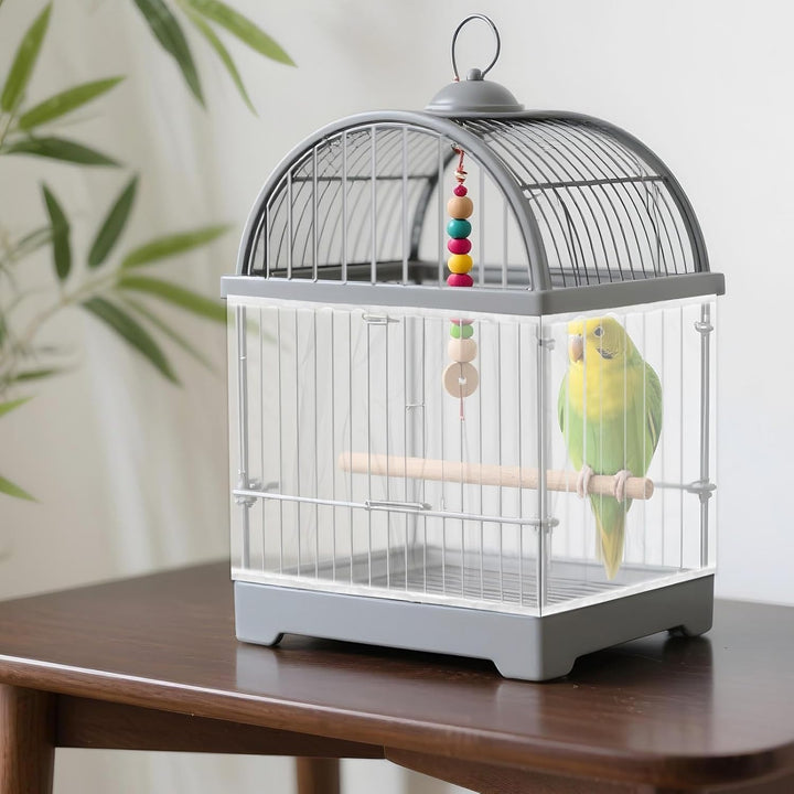 Large Bird Cage Net, Universal Adjustable Bird Cage Covers Mesh Polyester Birds Cages Seed Catcher Parakeet Cages Liners Birds Cagees Accessories for Birdcage Parakeet Parrot Enclosures (White)