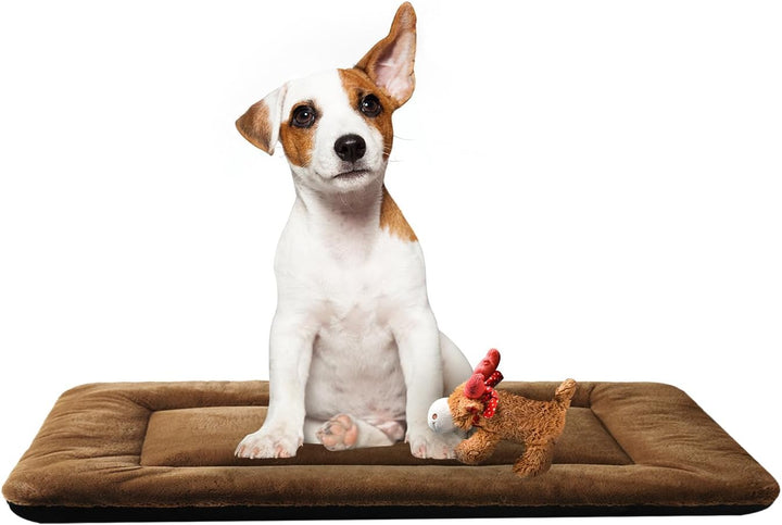 Dog Beds Crate Pad for Medium/Large Dogs Fit Metal,Ultra Soft, Washable & Anti-Slip Kennel Pad for Dogs Cozy Sleeping Mat,Gray 36Inch