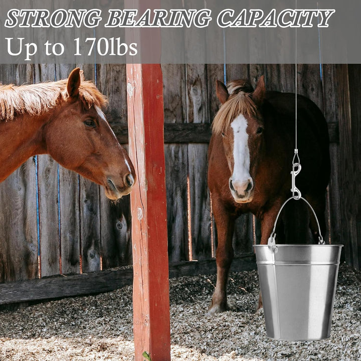 15 Pack Heavy Duty Snap Hooks Double Sided Clips for Hanging Horse Tack Sling Feed Buckets Dog Leash Collar Key Chain Zinc Alloy Metal Snaps Clip(3-1/2 Inch)