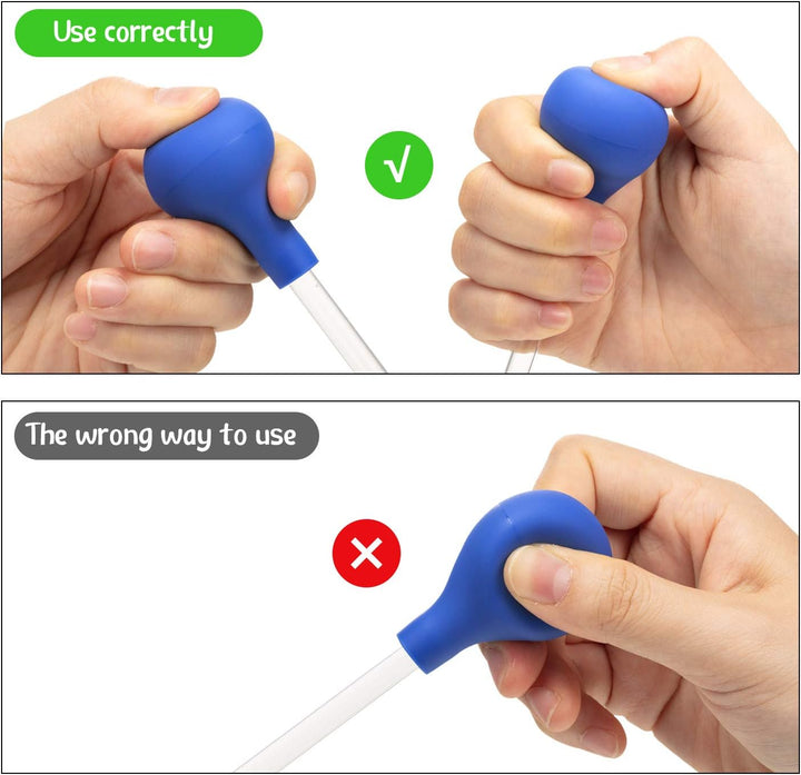 2 Sets Long Pipette for Fish Tank Coral Food Feeder Long Syringe Aquarium Coral Feeding Tube for Marine Fish Reef Aquatic Plant Spider Snake Lizard(Blue)