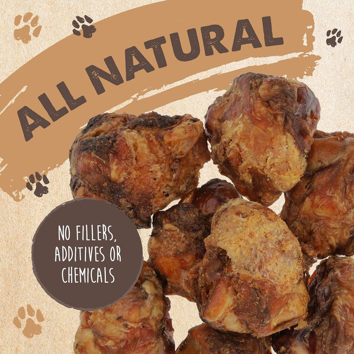 Naturals Dog Bones - Cow Knee Caps & Knuckle Bones for Dogs (8 Pack) | 100% Natural Beef Knee Caps, Meaty Pet Treat