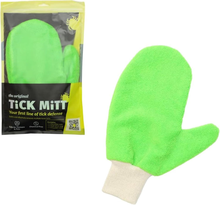 Yellow Tick Removal Glove for Humans & Pets - Safely Remove Ticks Effortlessly, Chemical-Free, Durable, Portable Tick Management Tool for Outdoor Adventures & Everyday Use